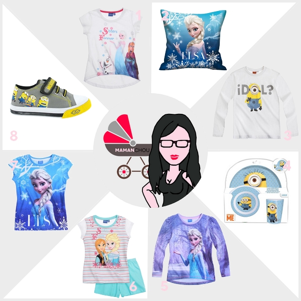 Selection minions reine des neiges lamaloli