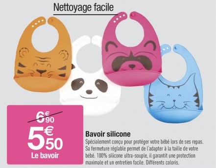 bavoir en silicone carrefour