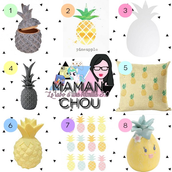 Sélection déco chambre enfant ananas