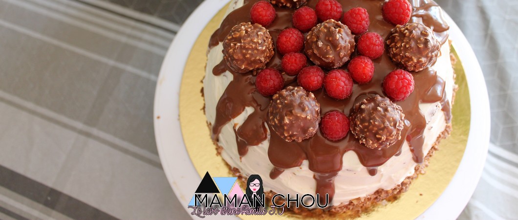 Recette du layer cake chocolat framboise Ferrero Rocher